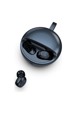 Qingmipy Yh-03 Siyah Tws Bluetooth 5.0 Kulaklık - Mini Gizli Spor Araç İçin - Akıllı Telefon Uyumlu - Sayısal Gösterge - 30 Saat Çalma Süresi