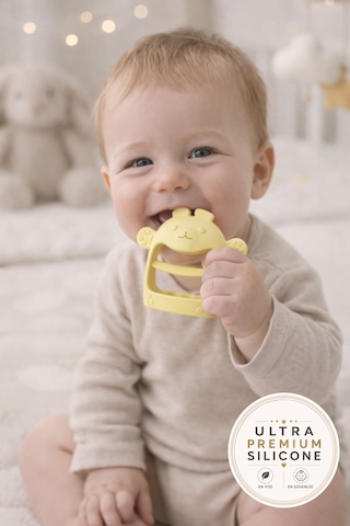 Tgm Baby Ultra Premium Silikon Tavşan Eldiveni Diş Kaşıyıcı Özel Taşıma Kablı Bej
