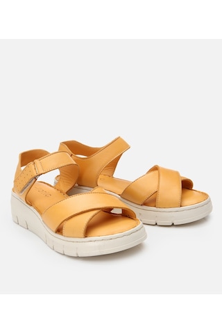Hotiç Kadın Deri Sarı Ayarlanabilir Comfort Sandalet 01sah306860a350 Hardal-mustard Hardal