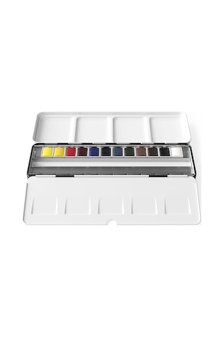 Winsor Newton Cotman Metal Kutu Sulu Boya Seti 12 Renk