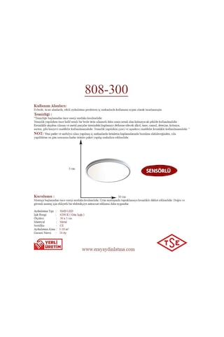 Eray Aydınlatma 808-300 Sensörlü Led Avize Beyaz