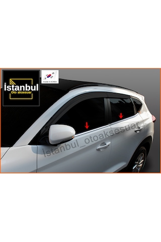 Hyundai Tucson Cam Çıtası Krom Takımı