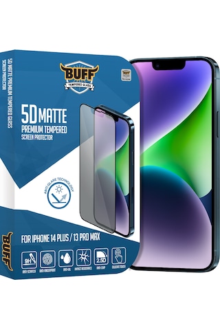 Buff iPhone 14 Plus / 13 Pro Max 5D Matte Ekran Koruyucu
