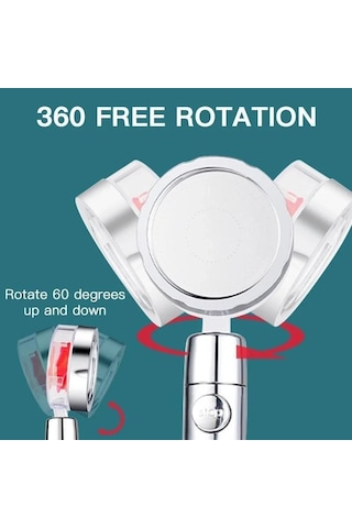 Turboşarjlı Duş Başlığı Filtresi Yağış Duş Başlığı Su Tasarrufu Yüksek Basınçlı Duş Başlığı Banyo Yüksek Basınçlı Duş Başlığı Mor