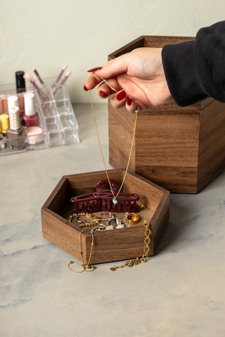 Finehome Wooden Takılık & Çerezlik Organizer Kutu 5'li