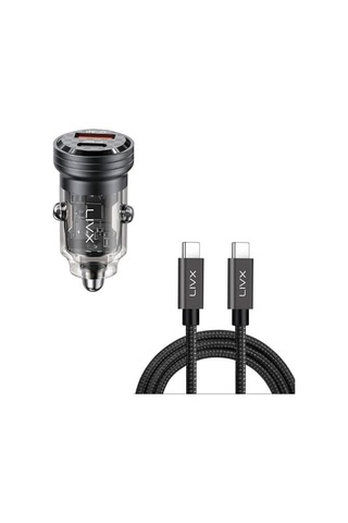 Pd Qc Mini Araç Şarj Cihazı Ve 2 Metre Hızlı Şarj Ve Kablosu L35 - Tct-02