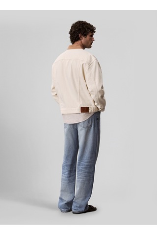 Calvin Klein Jeans Lv04rg906gx89 90s Ck Natural W/ Br Bej Erkek Classic Fit Ceket Ten