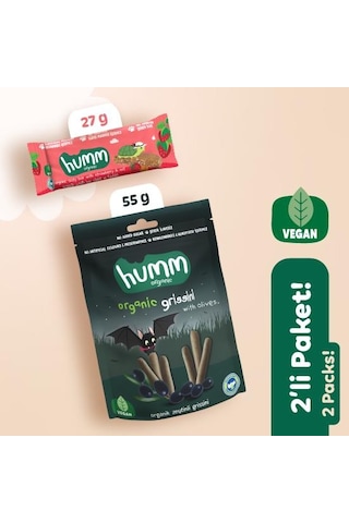 Organik Vegan Grissini & Yulaf Bar Atıştırmalık Paketi - 2 Adet 2 Çeşit 80 G