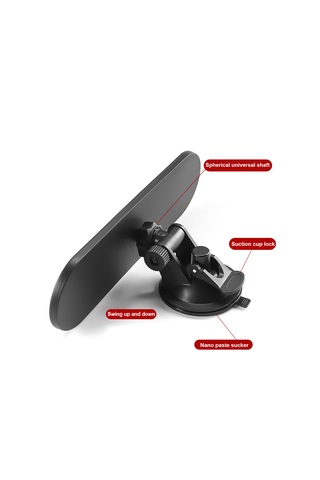 Neevoyu Plastik Siyah Araç Geribakış Aynası - 220x65mm Büyük Görüş Alanı Ve Hd Kalite - Enjeksiyon Süspansiyeli Tutucu