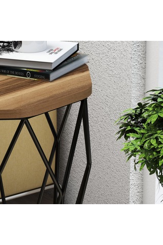 Variant Sofya Metal Yan Sehpa - Ceviz