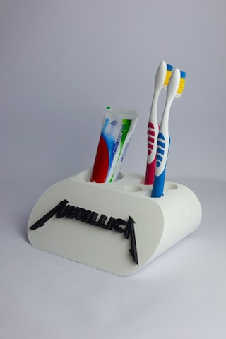 Metallica - Dekoratif Diş Fırçalık Beyaz