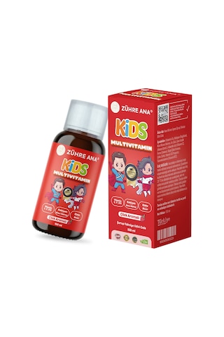 Zühre Ana Kids Multivitamin Şurup Çilekli 150 ML