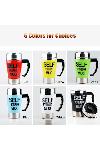 Yaleker 350ml Otomatik Karıştırıcı Bardak: Çelik Paslanmaz Kahve, Protein Tozu, Milkshake Ve İçecekler İçin Akıllı Elektronik Karıştırıcı Kupa Kapaklı, Taşınabilir Sarı