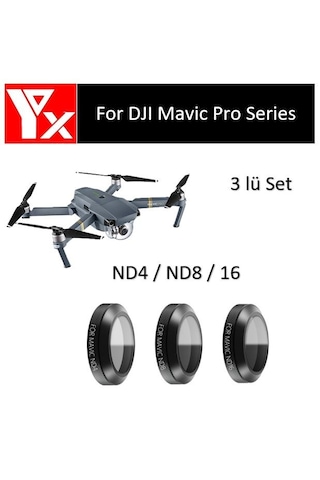 Dji Mavic Pro Gimbal Kamera Lensi İçin 3 Lü Filtre Set Nd4 / Nd8 / Nd16 2