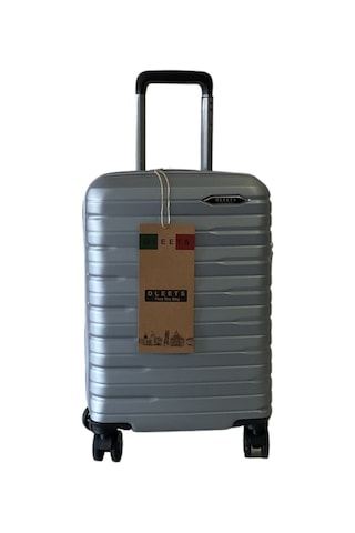 Oleets 8 Tekerli Kilitli Kabin Boy Valiz-bavul Gri