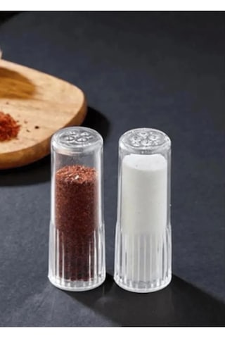 2'li Mika Kristal Tuzluk Biberlik Şefaf Royaleks-ams-033 Çok Renkli