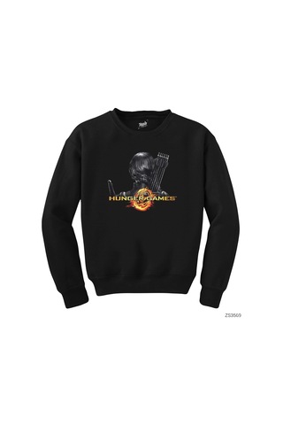 The Hunger Games Mockingjay Siyah Sweatshirt Siyah
