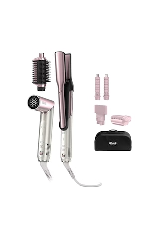 Shark Glam 5 Başlıklı Düz,dalgalı Ve Bukleli Çok Amaçlı Saç Şekillendirici - Pembe