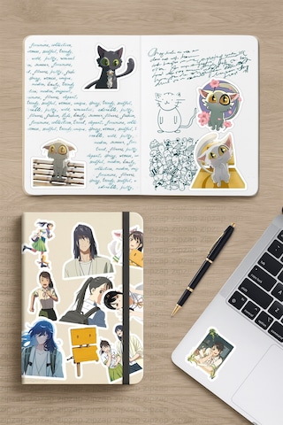 Suzume No Tojimari Anime Telefon Laptop Bullet Journal Yapışkanlı Folyo Sticker Paketi 25 Adet Çok Renkli