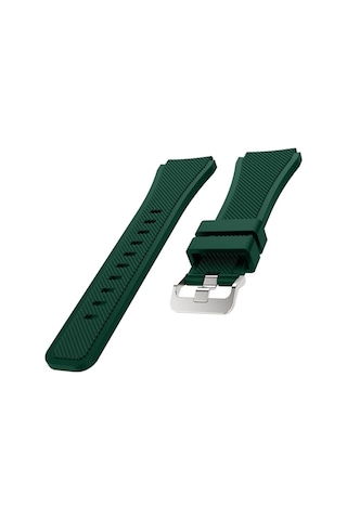Watch Gt/gt2/gt2 Pro Klasik Çizgi Desenli 22mm Silikon Kordon R2840-askeri Yeşil