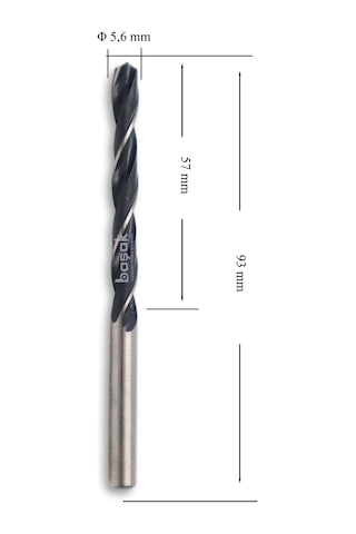 MTE 5,6 mm Haddeli Metal Matkap Ucu HSS DIN 338