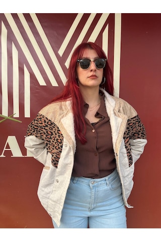 Kadın Aztek Unisex Retro Bomber Oversize Desenli Ceket Gflg4 Çok Renkli