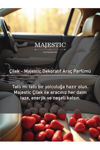 Majestic Oto Kokusu Çilek 7 Ml - Dekoratif Araç Parfümü