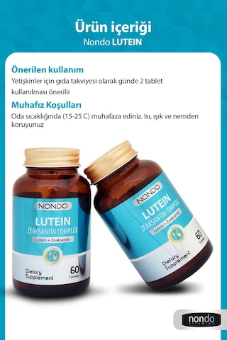 Nondo Lutein Zeaksantin Complex 60 Tablet