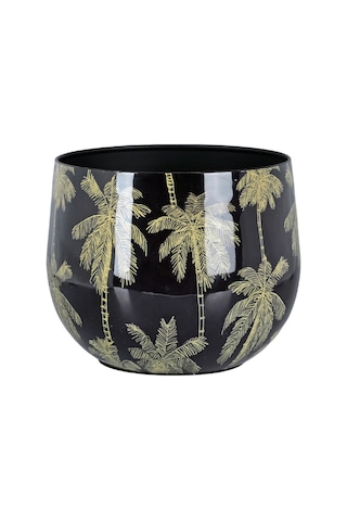 Lucky Art Palm Breeze Dekoratif 3lu Saksı Seti Lyvu 014 Siyah