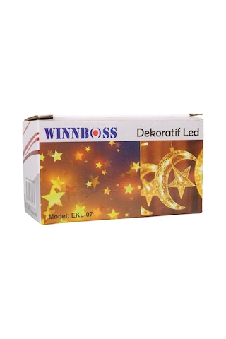 Winnboss Wn-1181 5 Metre 20 Ledli Ay Yıldızlı Günışığı Sabit Led Dekoratif Led Aydınlatma 5 Watt Süsleme Işığı