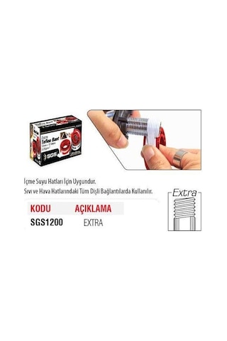 Sgs Teflon Bant Sıhhi Tesisat Su Sızdırmazlık Bandı (10 Adet) (505647650)