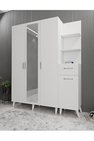 Açelya Portmanto Vestiyer Ayakkabılık M3- B 140cm - Montaj Dahil