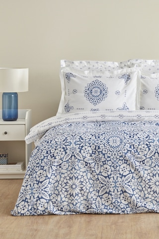 Karaca Home Ida Mavi %100 Pamuk Tek Kişilik Nevresim Takımı 200.22.11.0392 Mavi