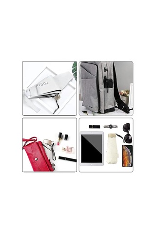 Mini Cep Şemsiyesi Katlanabilir Şemsiye Ultra Hafif Katlanabilir Kauçuk Şemsiye Güneşli Seyahat Su Geçirmez Rüzgar Geçirmez Krem Beyaz Diğer