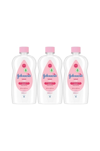 Johnsons Baby Bebek Yağı 500 Ml Nemlendirici Pembe 3'lü Set