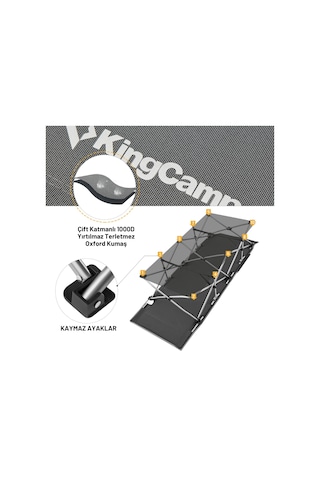 Kingcamp Willow Ultra Katlanır Kampet Portatif Kamp Yatağı Grey Gri Gri