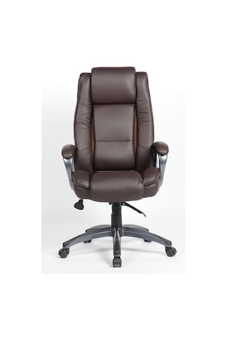 Boston Yönetici Koltuğu Suni Deri - Kahverengi 65x114-121,5x81 Cm