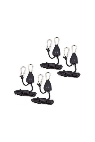 Supermarket1 4'lü Metal Makaralı Kamp Halatı - 75kg, Yüksek Kapasiteli Çadır İpi Diğer