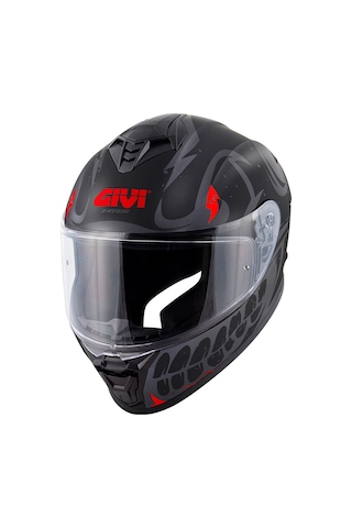 50.x Bones Kask Kapalı Mat Siyah-kırmızı Diğer