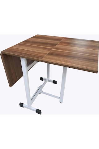 Evimeaksesuar Kanatlı(Yana Katlanır) Metal Ayaklı Masa