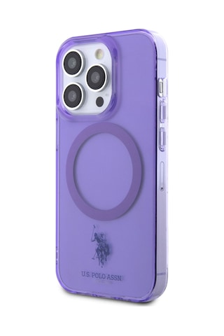 Apple Uyumlu iPhone 14 Pro Max Kılıf U.s. Polo Assn. M-safe Şarj Özellikli Transparan Tasarım Kapak Pembe
