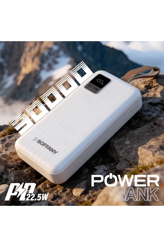 Ag05-001 Ag05-001 30.000 Mah P.bank 22.5w Type-c + Usb Çıkışlı BEYAZ