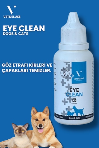Vetdeluxe Eye Clean Losyon Kedi Köpek Gözyaşı Lekesi ve Çevresi Temizleme 50 ML