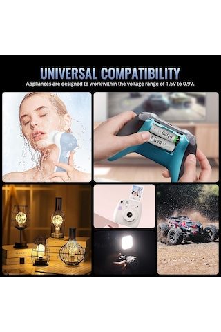 I-Gen B164 4 Adet AAA 900 mAh Şarj Edilebilir İnce Kalem Pil 1.2V Ni-MH Şarjlı Pil