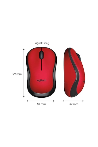 Logitech M220 Kablosuz Silent Mouse Kırmızı
