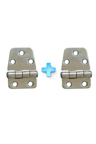 2'li Paslanmaz Krom Menteşe. 38x57mm. Krom 304