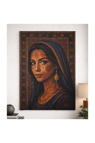 Weblonya Çizim Baskı Halı Kız Desenli Halı 120 Cm X 180 Cm 5900 Çok Renkli