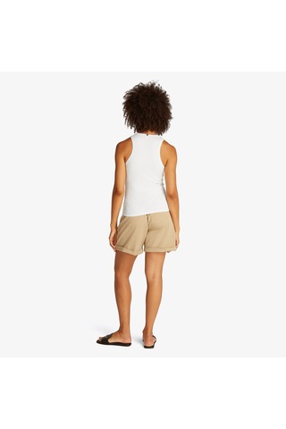 Tommy Hılfıger Tommy Hilfiger Slim 5x2 Rib Tank Kadın Beyaz T-shirtdüzww0ww38635