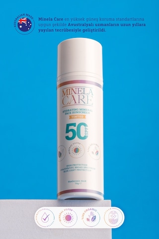 Minela Care Hydrating Mineral Filtreli Renkli Yüz Güneş Kremi SPF50 70 G
