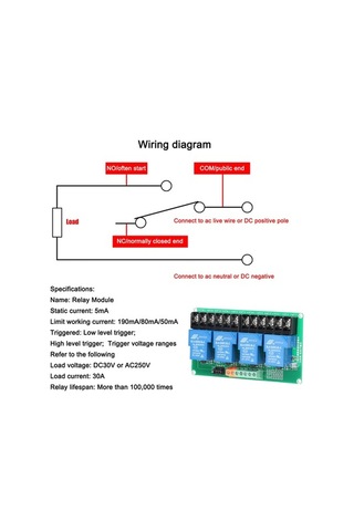 Ebitda 4 Kanal Röle Modülü 30a 5v/12v/24v Ac/dc Yük Kapasitesi Iot Ev Otomasyon